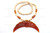 90x28mm Amber Horn & Buffalo Bone Necklace 18" [z5146]