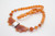 72x25mm Amber Horn Necklace 18" with 925 Silver Setting [z5291]