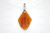 25x36mm Amber Horn Carved Designer Bead Pendant [z5308]