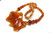 78x60mm Amber Horn Beads Necklace 18" [z7566]