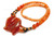 30x70mm Amber Horn Necklace 18" [z7568]