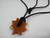 30mm Orange Jade Star Donut Pendant With Silk Chain [e2023]