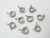 925 Sterling Silver 7mm Spring Ring Clasp With Ring 5pcs. [e88]