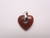 925 Sterling Silver 18mm Carnelian Heart Donut Pendant