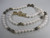 6-7mm Pearl Necklace 18" + 925 Silver Beads, 18K G.P.Clasp [e529]