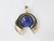 925 Sterling Silver Gold Plated 30mm A Grade Lapis Lazuli Pendant [e454]
