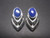 925 Sterling Silver 18x35mm A Grade Lapis Lazuli Post Earring [e1172]