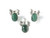925 Sterling Silver 18x24mm A Grade Green Malachite Pendant & Earring [e1154]