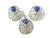 925 Sterling Silver 25x30mm A Grade Lapis Lazuli Earring & Pendant [e1144]