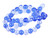 8mm Dark & Light Blue Quartz Round Beads 15.5" synthetic [8x27]