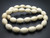 10x14mm White Turquoise Rice Beads 15.5" stabilized [t2w10]