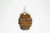 28x36mm Buffalo Bone Carved Designer Bead Pendant, Natural Dyed [z1084]