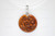 30x30mm Buffalo Bone Carved Designer Bead Pendant, Natural Dyed [z1107]