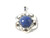 925 Sterling Silver 30mm A Grade Lapis Lazuli Pendant. [e1129]
