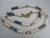 6-7mm Pearl Necklace 18" + 925 Silver Beads, 18K G.P.Clasp [e521]