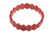 13x15mm Reconstituted Rhodochrosite Puff Elastic Bracelet 7.7"