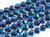 8mm Metallic Blue Glass Round About 72 Bead 22" [uc8b21]