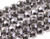 10mm Metallic Silver Glass Faceted Round About 35 Beads [uc9b16]