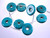 20mm Turquoise Donut Beads 15.5" [s601]