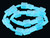 14mm Matte Aquamarine Puff Square Beads 15.5" synthetic [u83a34m]