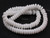 8mm Matte Reconstituted White Quartz Rondelle Beads 15.5"