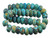 14mm Matte Azurite Chrysocolla Rondelle Beads 15.5" dyed [wa160m]