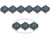 6mm Midnight Blue Glass Faceted Bicone About 50 Bead 11" [uc22a22]