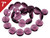 14mm Amethyst Puff Coin Loose Beads 7" synthetic [iu82a6]