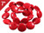 20mm Red Turquoise Coin Loose Beads 7" [iwa297]