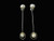 925 Sterling Silver 40mm Freshwater Pearl Earring , AA Grade Lustre [p203e]