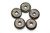 25mm Black Pyrite Donut Beads 2pcs. [y912b]
