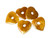 30mm Golden Jade Heart Donut Beads 2pcs [y921a]