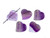 25mm Fluorite Heart Donut Beads 2pcs. [y924b]