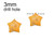 25mm Golden Jade Donut Star Beads 1pc [y931e]