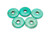 20mm Turquoise Howlite Donut Beads 2pcs. [y956a]
