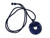 25mm Blue Aventurine Donut Pendant with Satin Rope Cord 17" & knot closure [y958br]