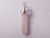 925 Sterling Silver 50mm Rose Quartz Healing Crystal Point Pendant [y730-b1]
