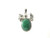 925 Sterling Silver 18x24mm A Grade Green Malachite Pendant [y832a]