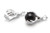 25mm Lucky Hand Pendant With 12mm Black Agate Ball [y848-c67]
