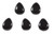 6x8mm Black Agate Pear Cabochon 5pcs [y710e]