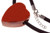 30x44x22mm Red Jasper Heart Black Silk Choker [y659a]