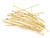 35mm 1.5" Metal Gold Plated Headpin (Thick 0.7mm 0.29", Head 2mm 0.08") 25pcs. [y369a]