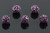 8mm Disco Pave Amethyst Crystal Beads 5pcs. [y403b]