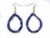 40mm A Grade Sodalite Hoops Earring [y339c]