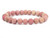 6mm Matte Pink Rhodonite Elastic Bracelet 7.5" natural [b2r15m]
