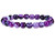 8mm Purple Banded Agate Elastic Bracelet 7.5" dyed [b3f24]