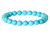 10mm Matte Blue Turquoise Elastic Bracelet 7.5" stabilized [b4d21m]