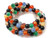 4mm Mix Agate Round Beads 15.5" dyed [4d29]