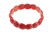 13x15mm Rhodochrosite Puff Elastic Bracelet 7.7" synthetic. [b7f6]