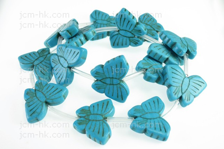 20x24mm Magnesite Butterfly Beads 15.5" 15 Beads [t358b]